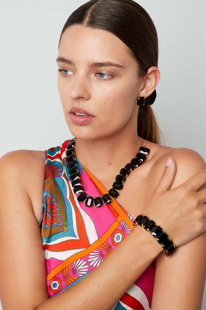 Necklace glamor - fuchsia/Gold color h5Picture3